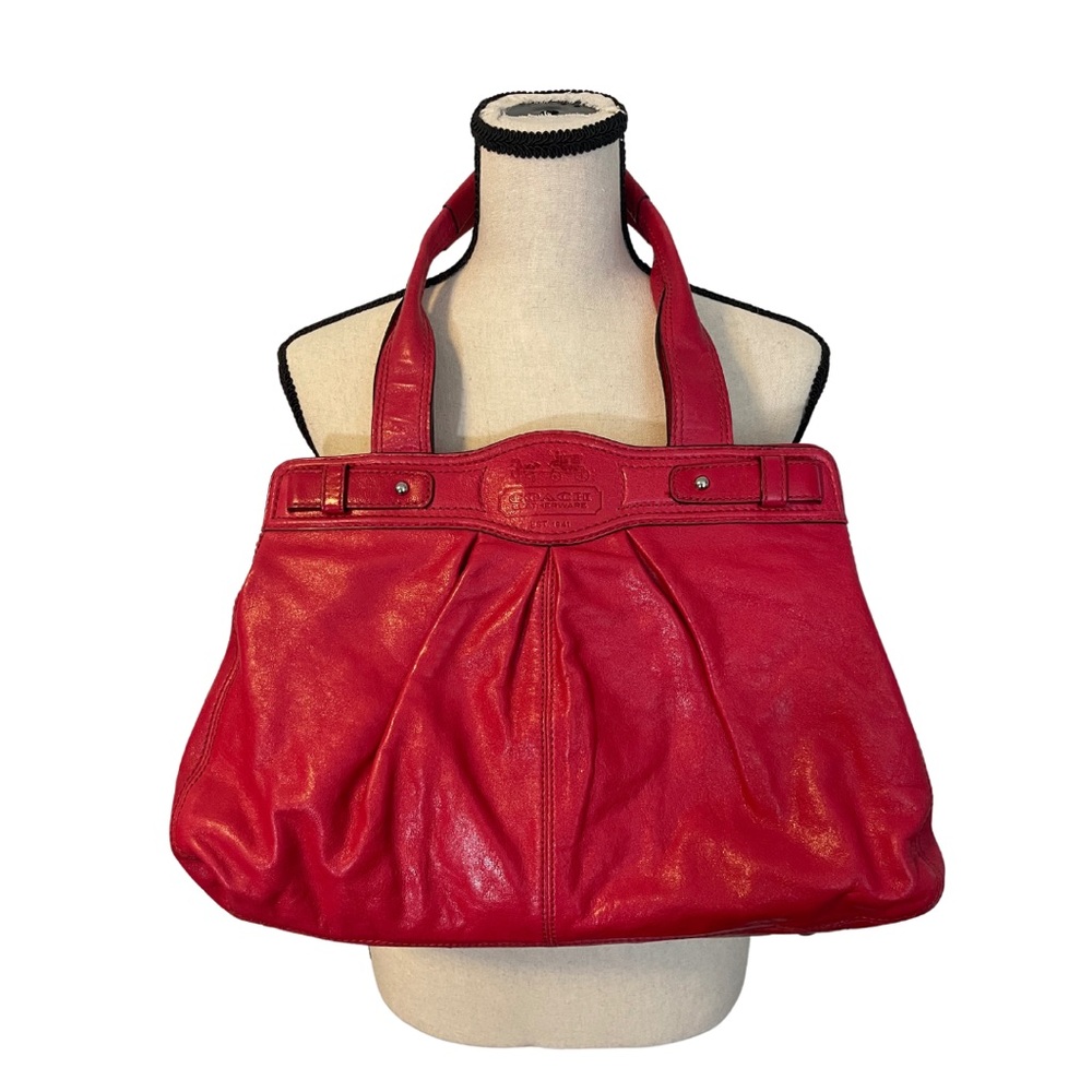 COACH Dragonfruit Hot Pink Leather Tote Bag